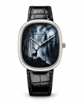 Patek Philippe Geneve Luxury Quartz Watch – Silver Case & Black Forest Dial