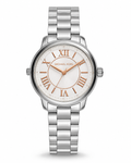 Michael Kors Women’s Silver-Tone Watch with Rose Gold Dial – Original