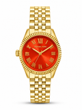 Michael Kors Women’s Gold-Tone Red Dial Watch – Original