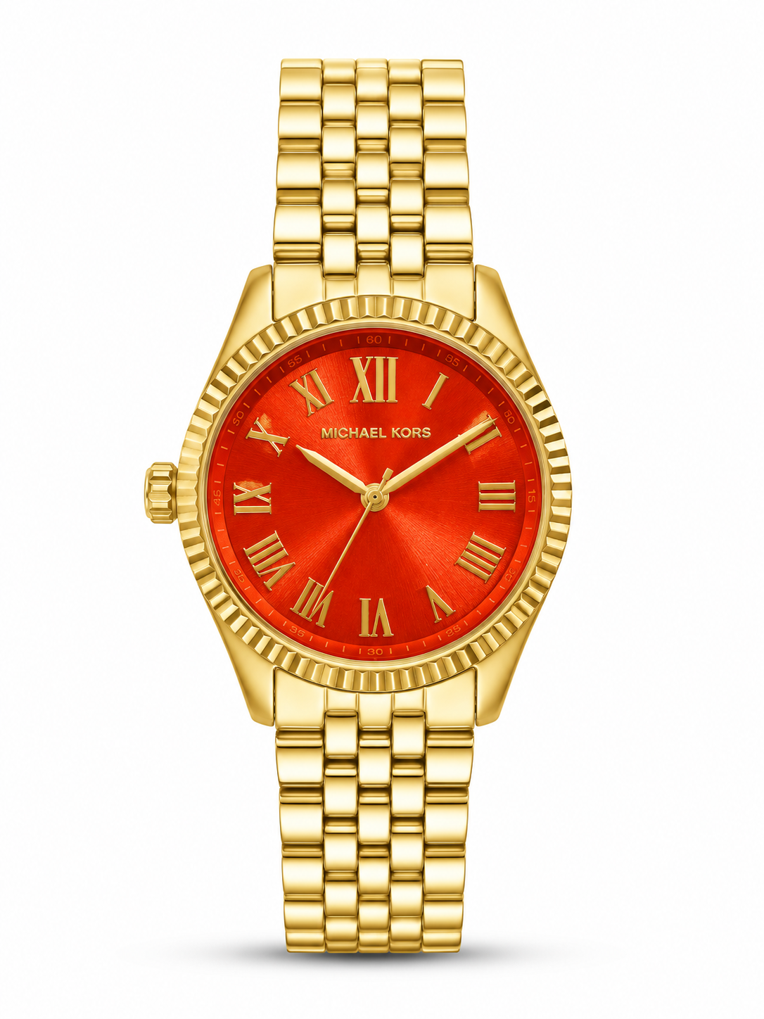 Michael Kors Women’s Gold-Tone Red Dial Watch – Original