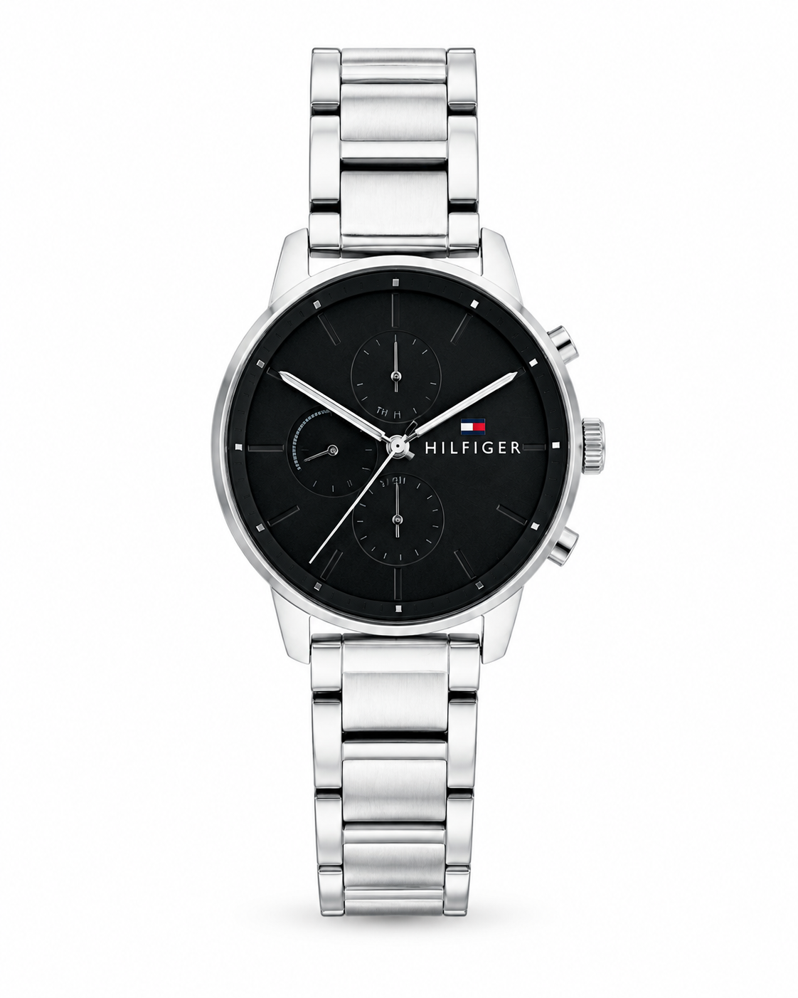 Tommy Hilfiger Men’s Black Dial Stainless Steel Chronograph Watch