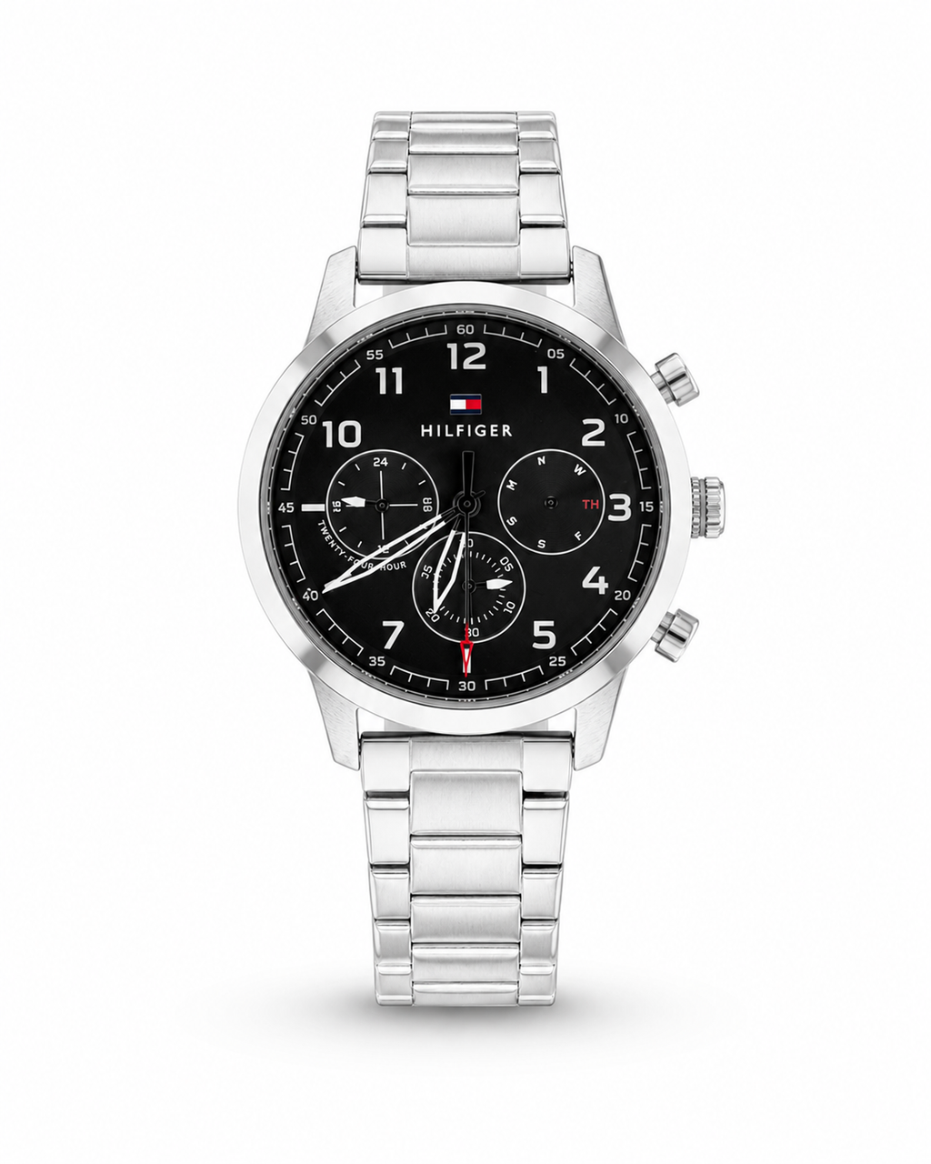 Tommy Hilfiger Men’s Black Dial Multifunction Stainless Steel Watch