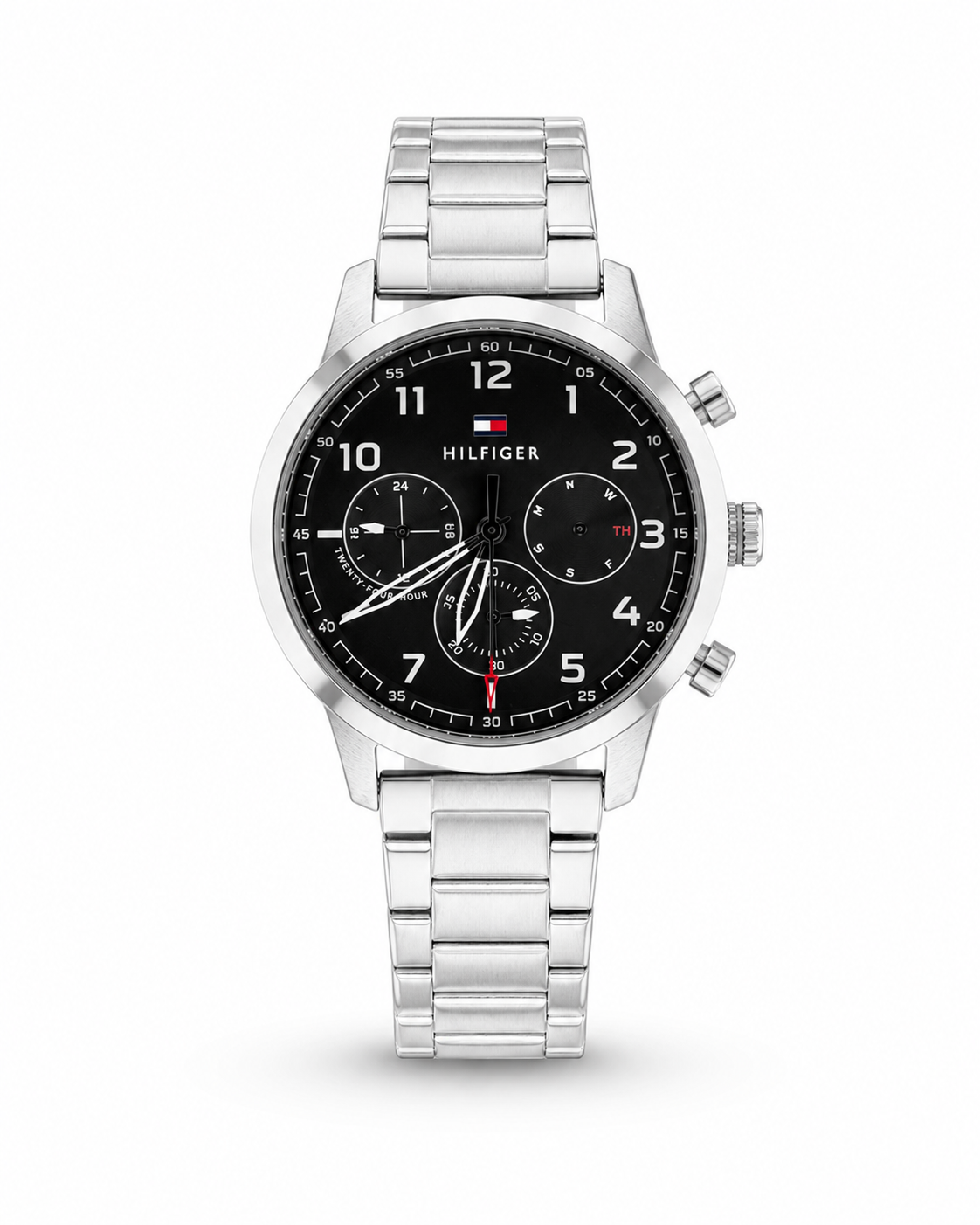 Tommy Hilfiger Men’s Black Dial Multifunction Stainless Steel Watch