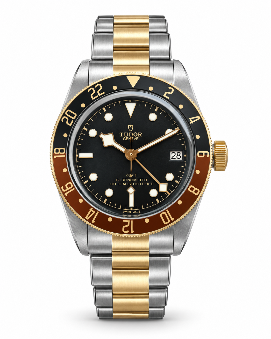 Tudor GMT Black & Brown Dial Two-Tone Watch – Automatic Master Quality