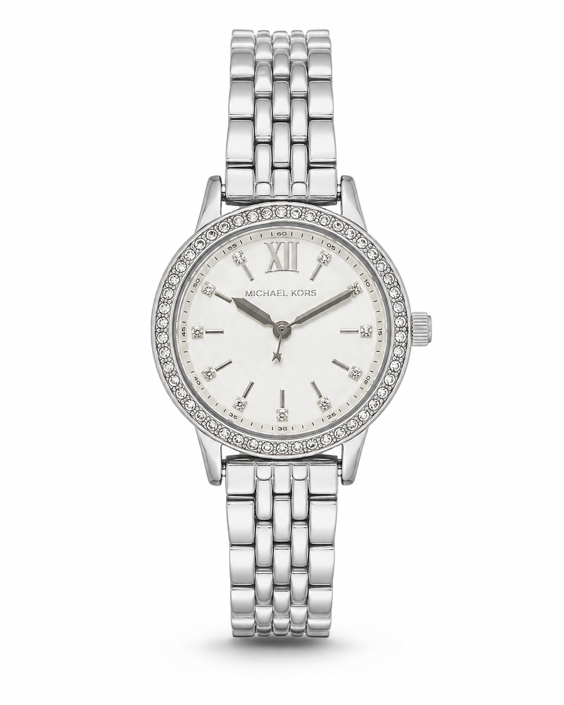 Michael Kors Women’s Silver-Tone Crystal-Accent Watch – Original