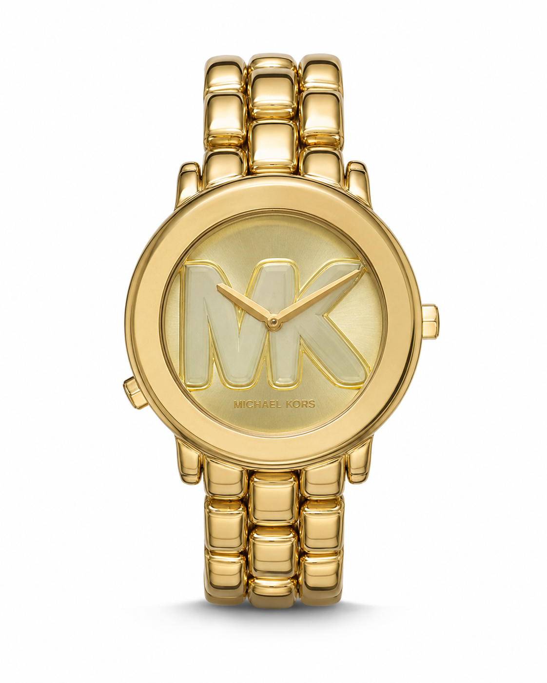 Michael Kors Women’s Gold-Tone MK Logo Watch