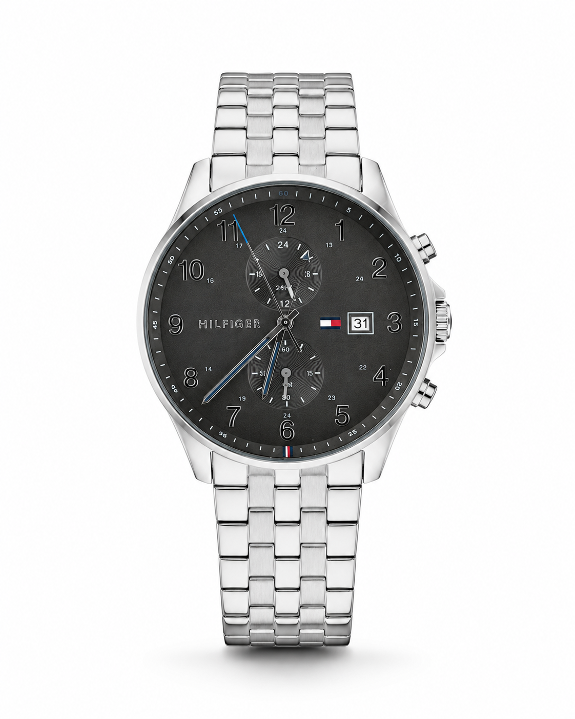 Tommy Hilfiger Men’s Black Dial Chronograph Stainless Steel Watch – Original