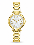 Michael Kors Women’s Gold-Tone Crystal Rectangular Watch – Original