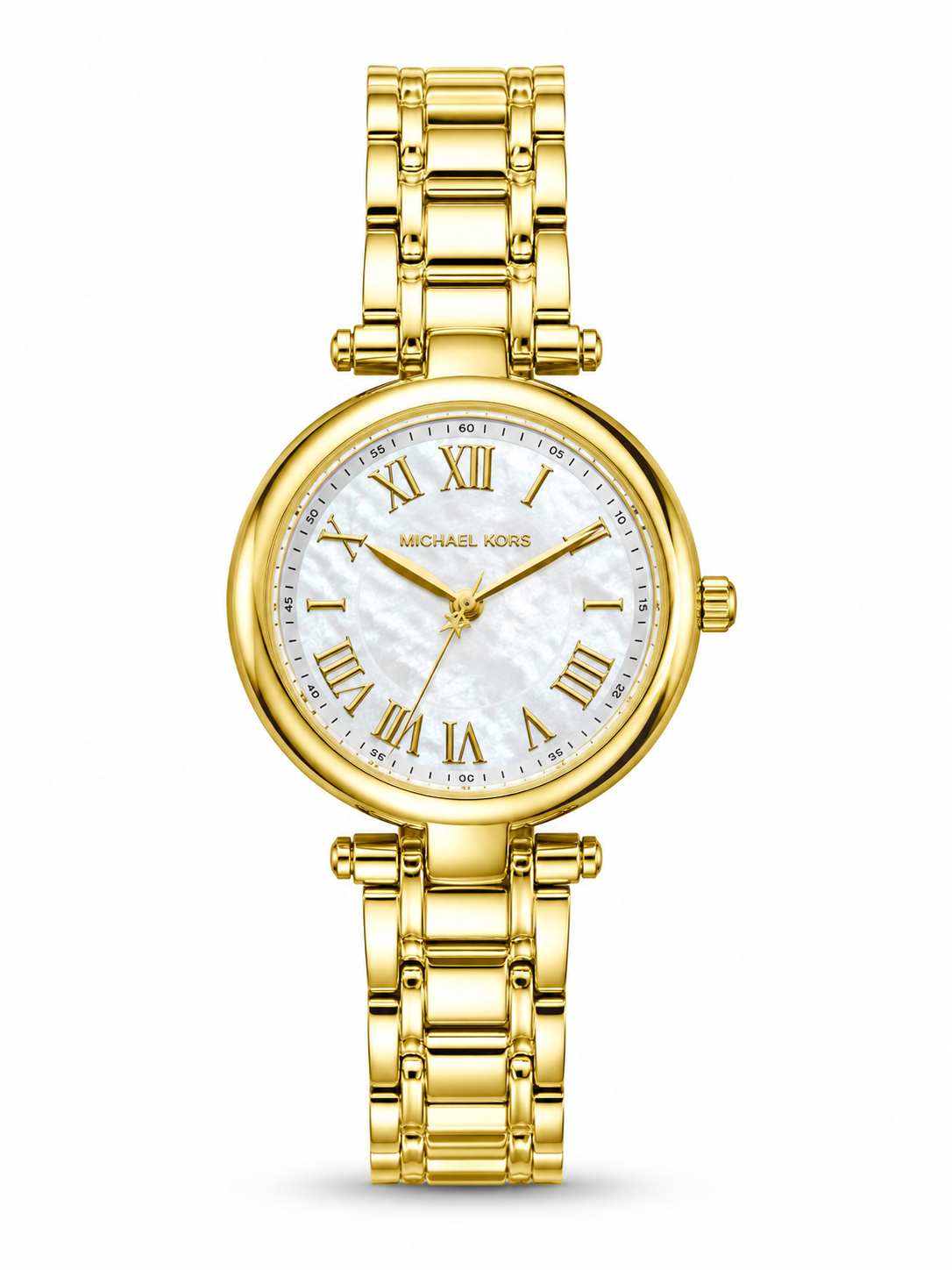 Michael Kors Women’s Gold-Tone Crystal Rectangular Watch – Original