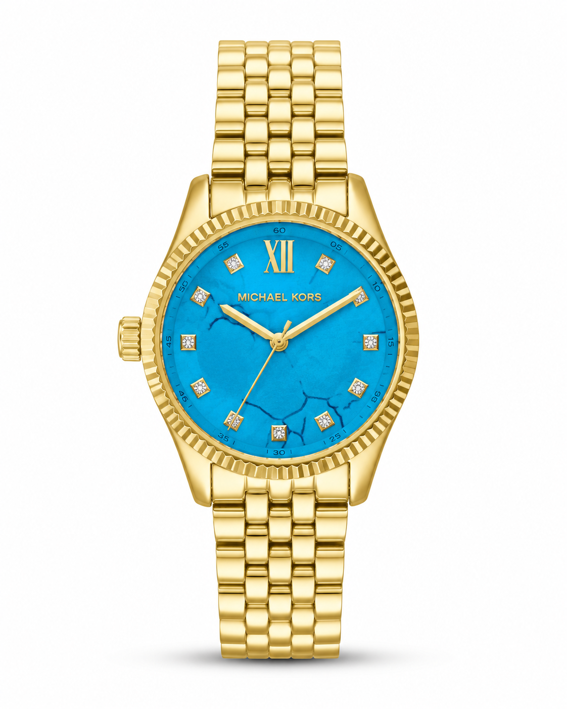 Michael Kors Women’s Gold-Tone Turquoise Dial Watch – Original