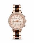Michael Kors Original Rose Gold & Tortoiseshell Chronograph Watch