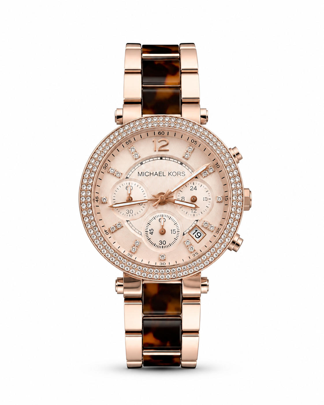 Michael Kors Original Rose Gold & Tortoiseshell Chronograph Watch