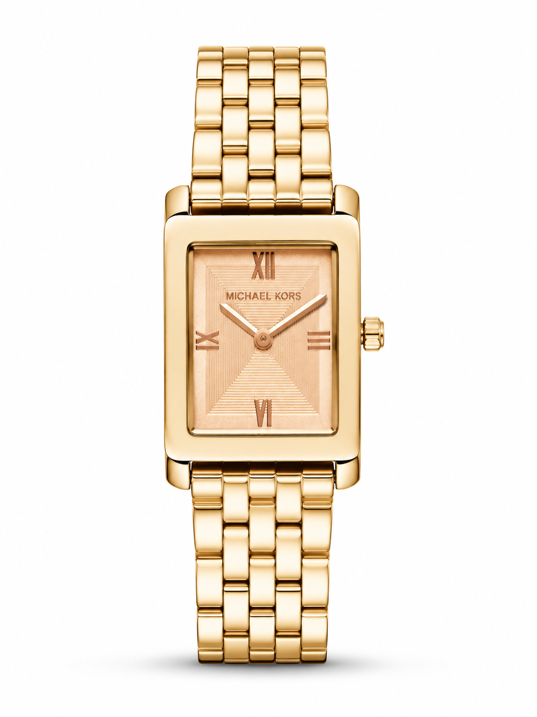 Michael Kors Women’s Gold-Tone Rectangular Rose Gold Dial Watch – Original