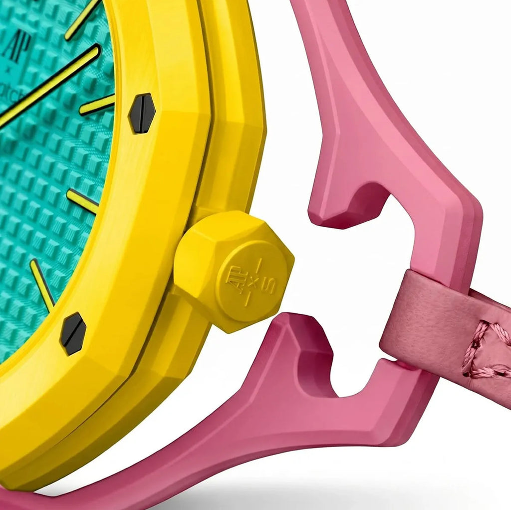 AP Royal Pop Premium Watch – High Quality | Pink, Yellow & Turquoise Edition