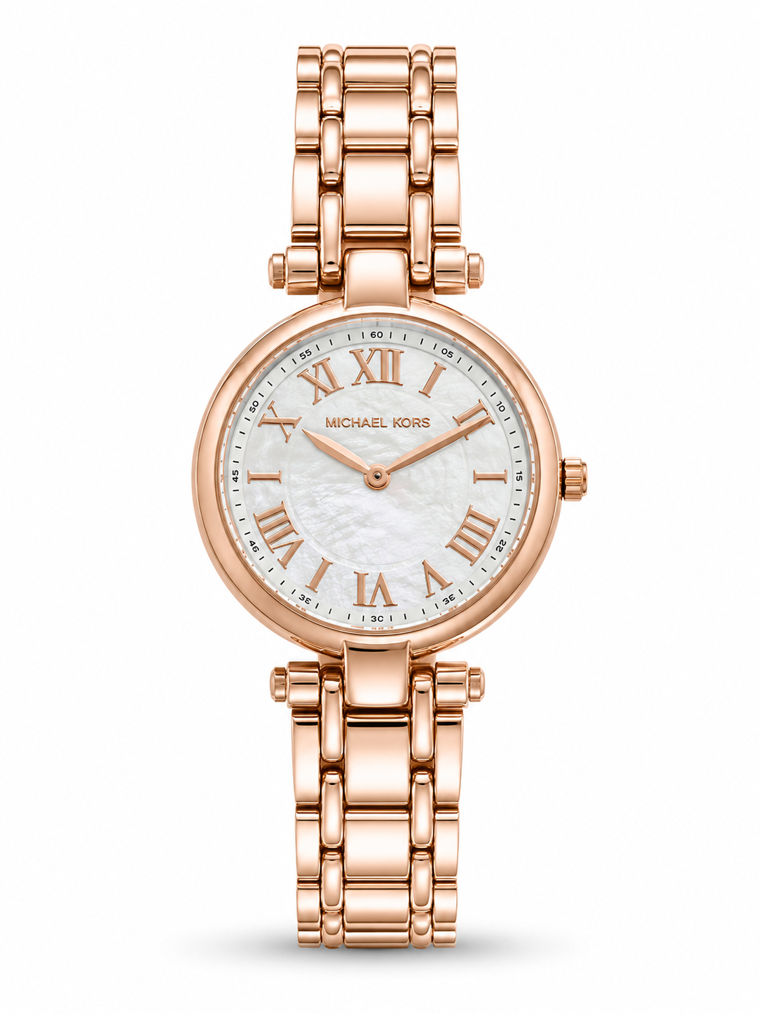 Michael Kors Women’s Rose Gold Watch – White Mother of Pearl Dial Original