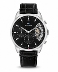 Tommy Hilfiger Original Men’s Black Leather Automatic Watch