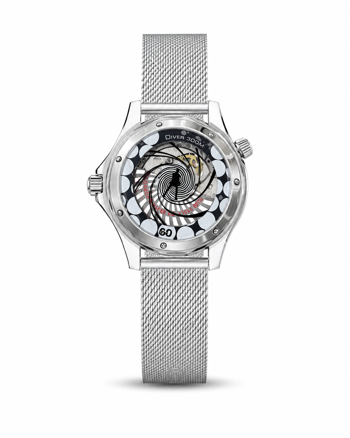 mega Seamaster Green Dial Mesh Strap – Premium Stainless Steel Watch