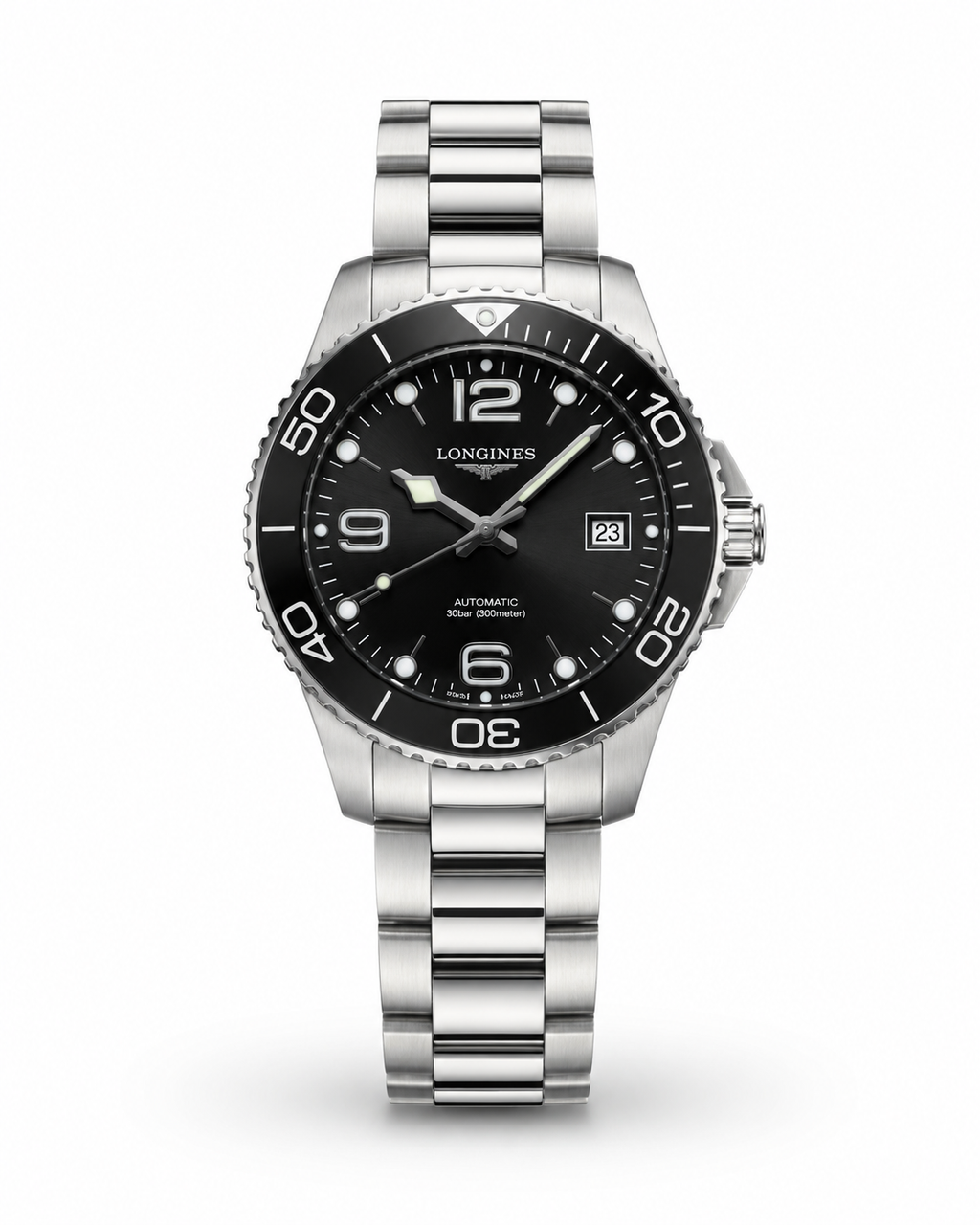 Longines HydroConquest Automatic Stainless Steel Watch – Black Dial | Master Quality