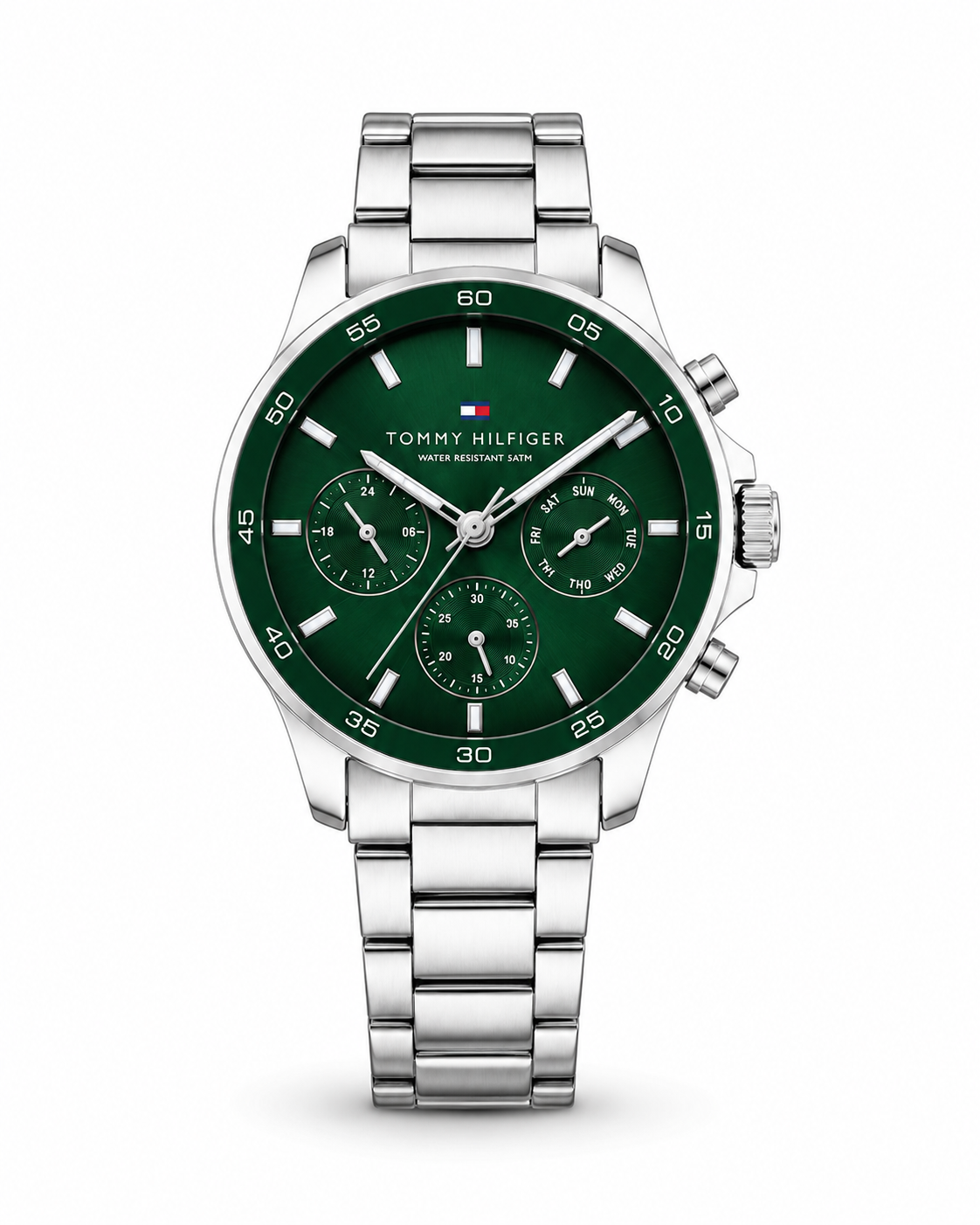 Tommy Hilfiger Men’s Multifunction Stainless Steel Watch – Green Dial | Original