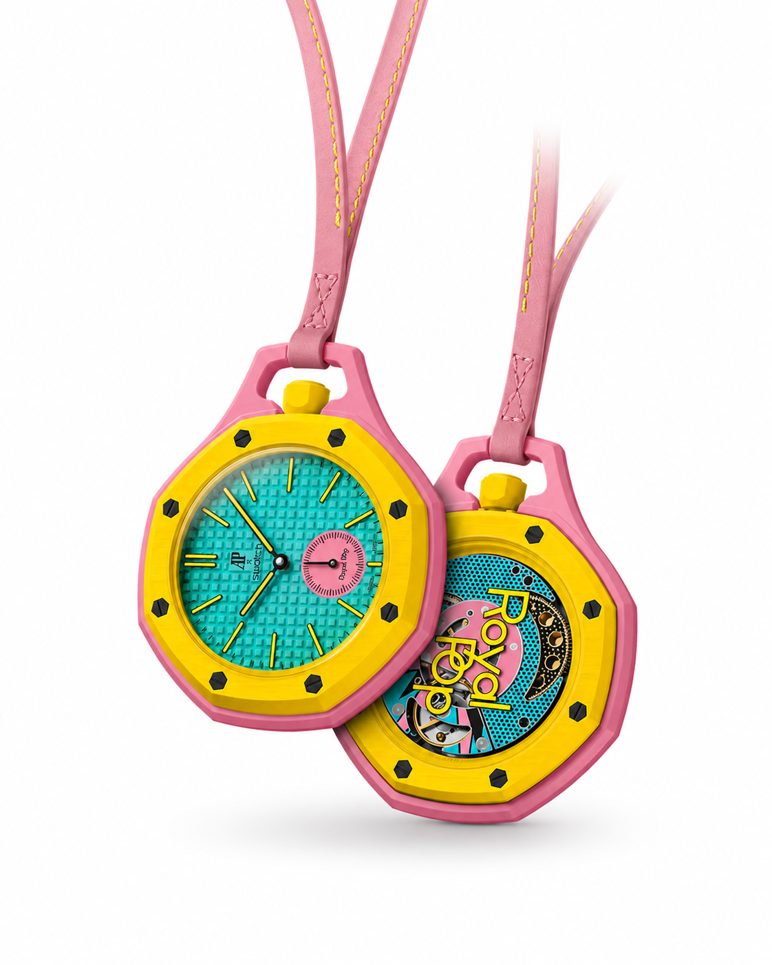 AP Royal Pop Premium Watch – High Quality | Pink, Yellow & Turquoise Edition