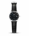 Longines High Quality Quartz Leather Watch – Black Dial | Premium Edition