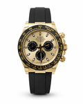 Rolex Cosmograph Daytona Gold Black Rubber Strap Watch Master quality automatic