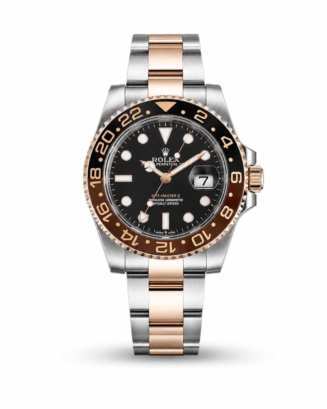 Rolex GMT-Master II Two-Tone Rose Gold & Stainless Steel – Black Dial | Automatic | Master Quality