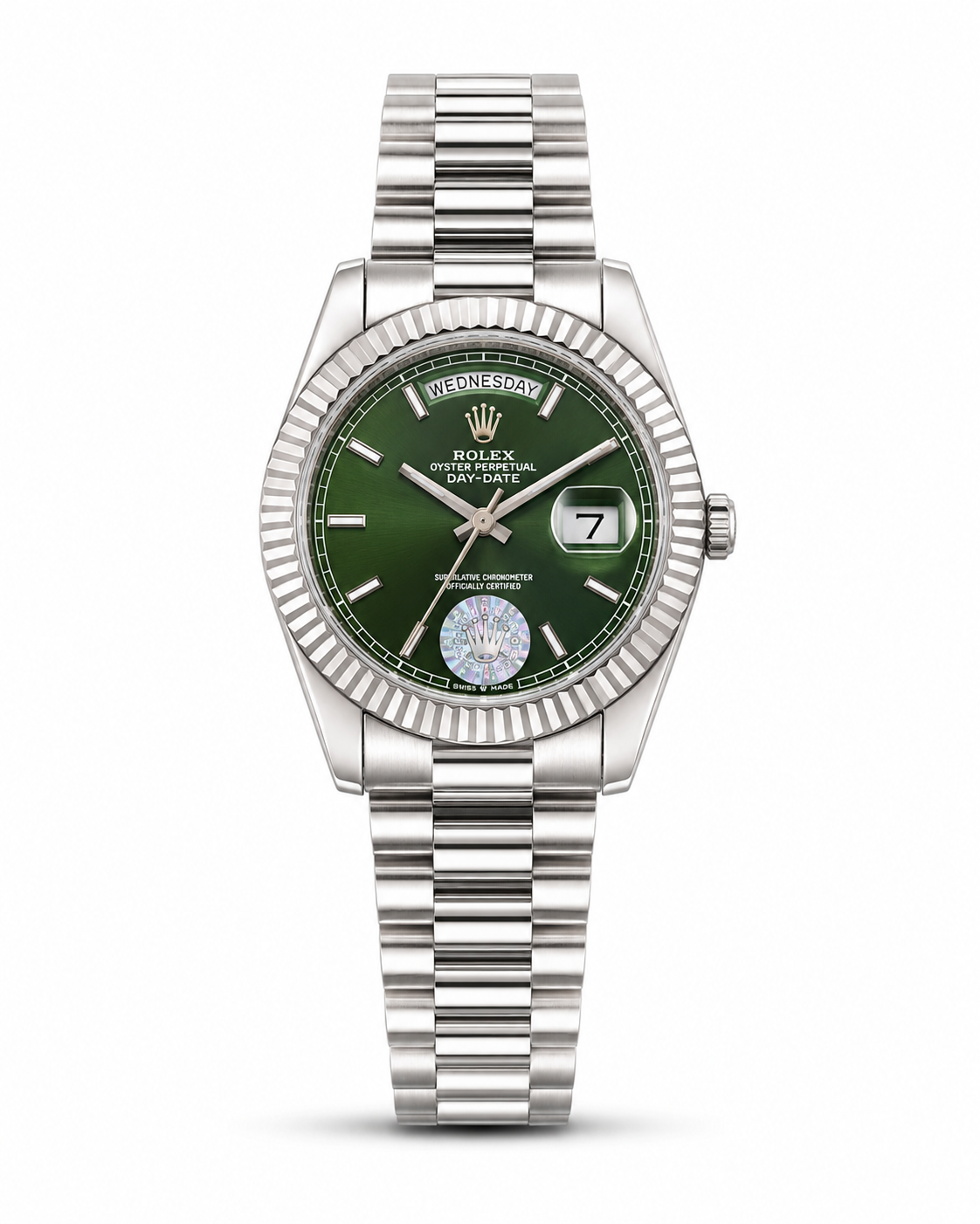 Rolex Day-Date Green Dial Stainless Steel – Automatic Master Quality
