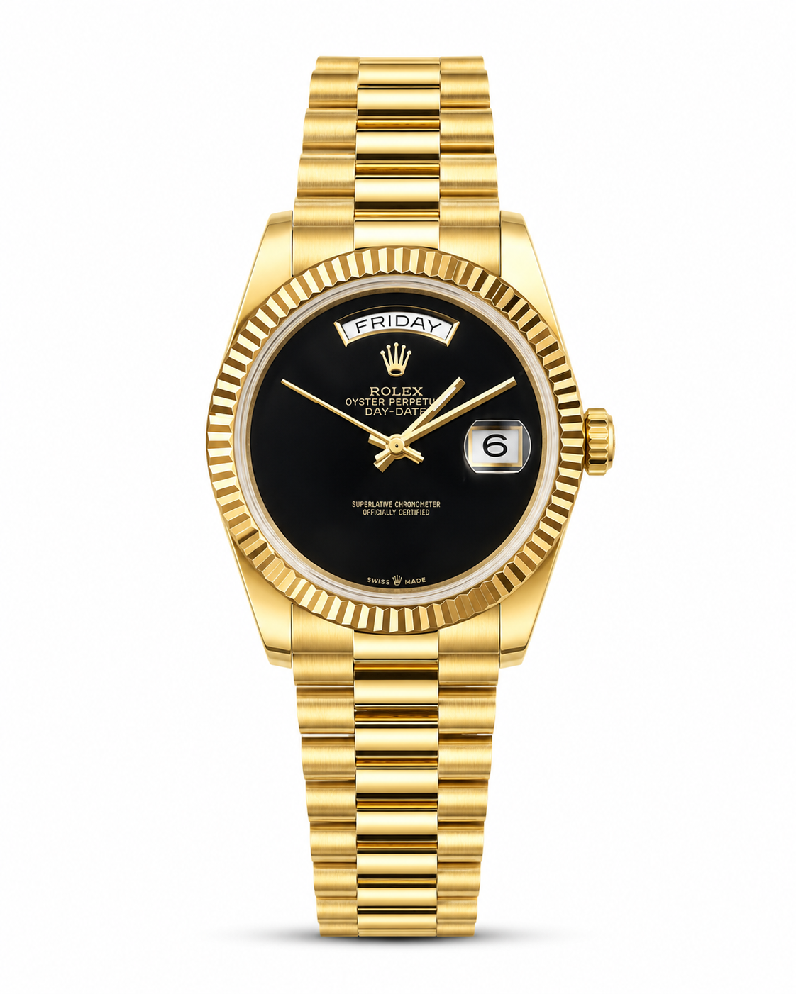 Rolex Day-Date Gold Black Dial – Automatic Master Quality