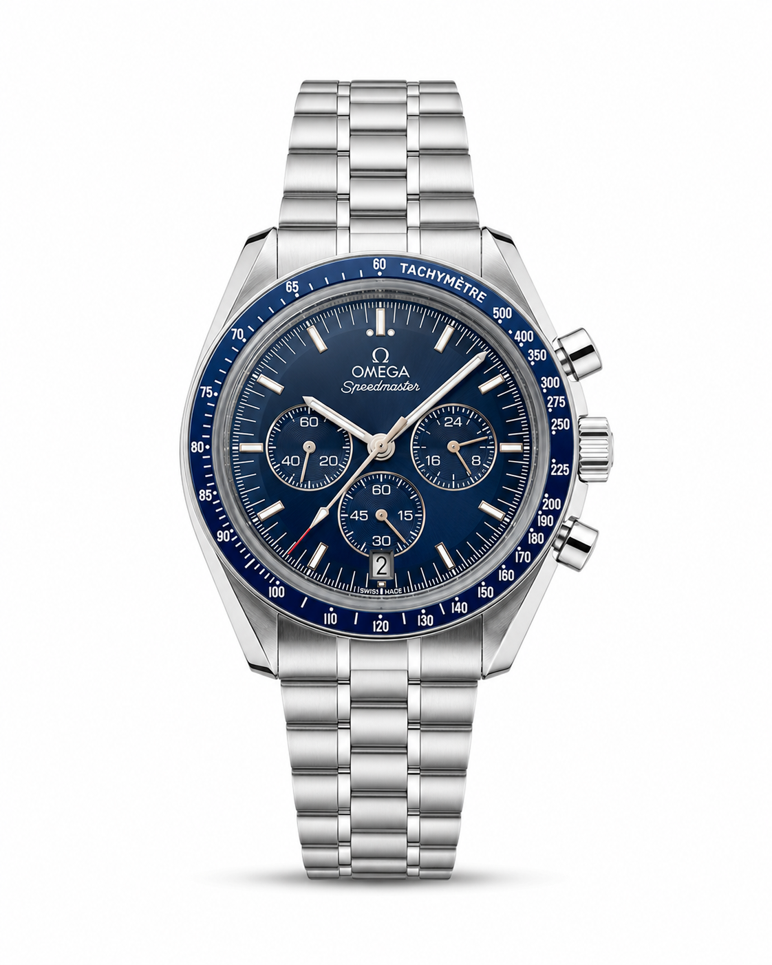 Omega Speedmaster Blue Dial Chronograph – Automatic Master Quality Stainless Steel Watch