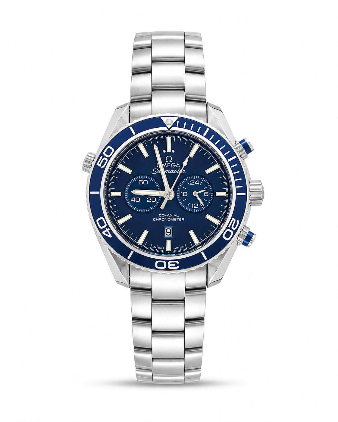 Omega Seamaster Diver 300M Blue Dial Chronograph – Automatic Master Quality Stainless Steel Watch