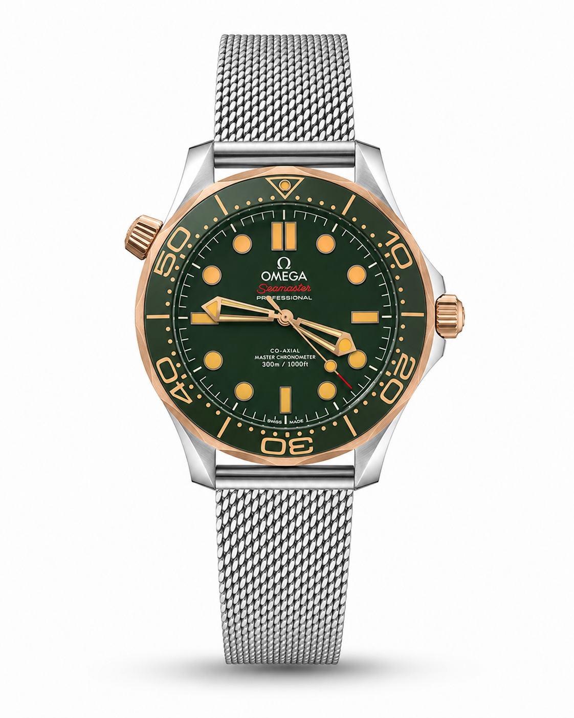 Omega Seamaster Diver 300M Green Dial Mesh Bracelet Automatic – Master Quality