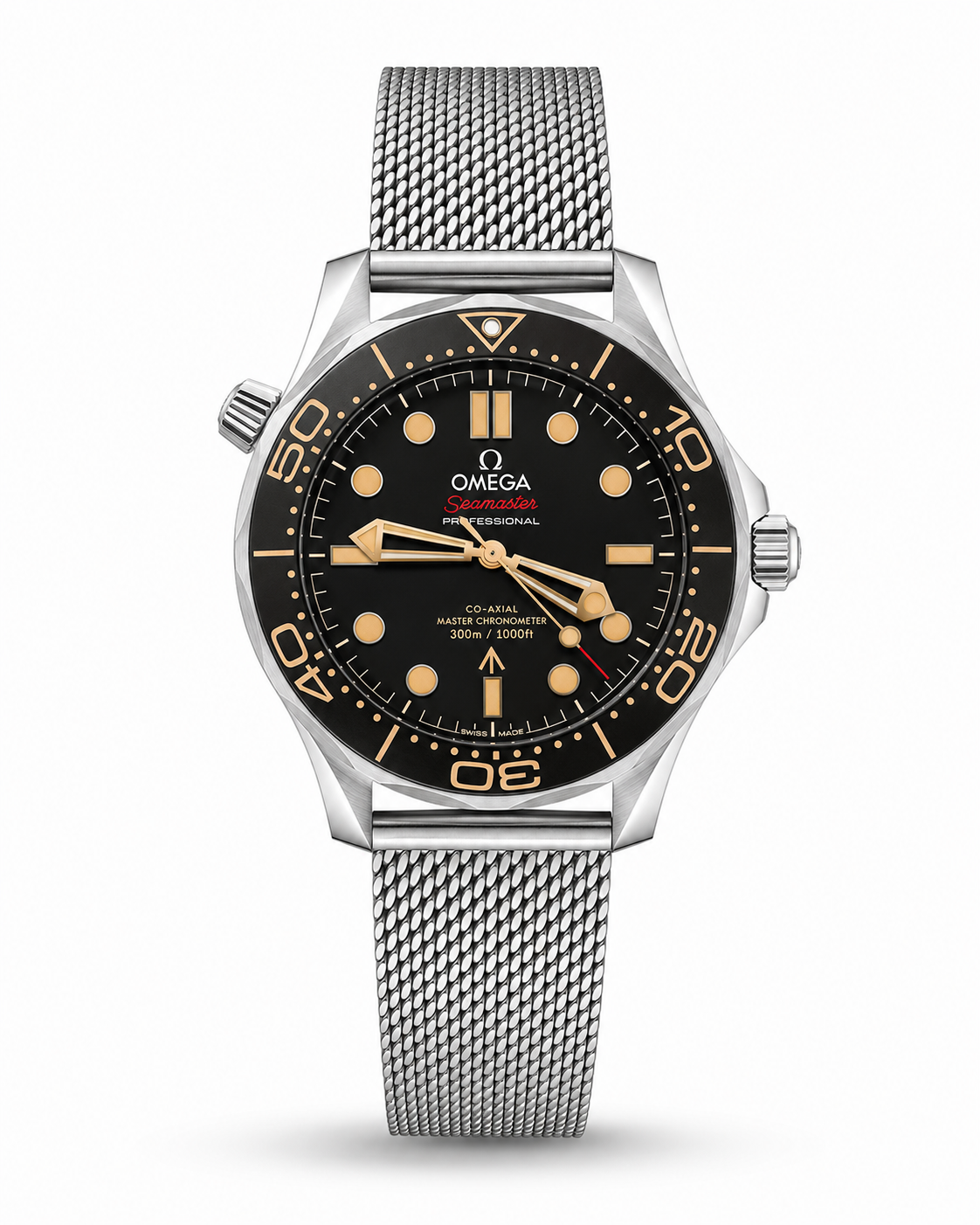 Omega Seamaster Diver 300M Black Dial Mesh Bracelet Automatic – Master Quality