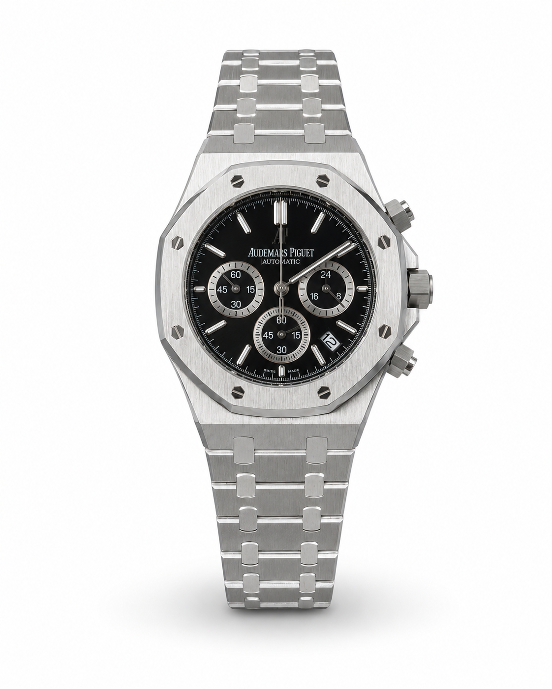 Master Quality Automatic Royal Oak Style Stainless Steel Watch – Black Dial