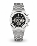 Master Quality Automatic Royal Oak Style Chronograph Watch – Black Tapisserie Dialogue | Stainless Steel
