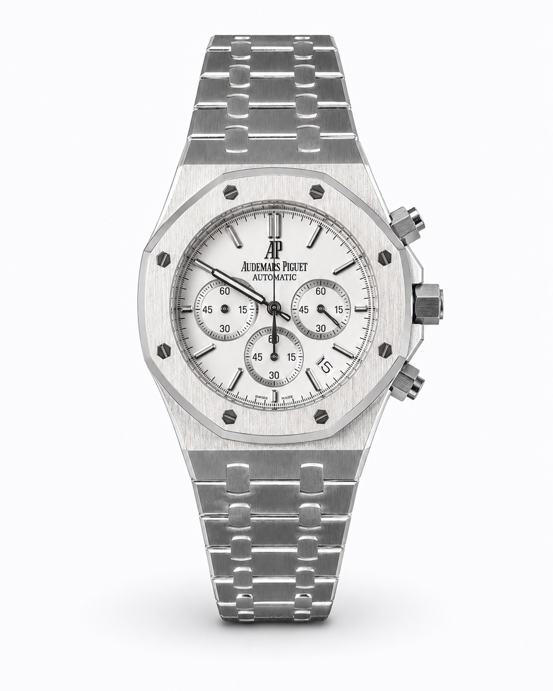 Master Quality Automatic Royal Oak Style Chronograph Watch – Silver Dial | Stainless Steel