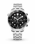 Omega Seamaster Diver Chronograph Black Dial Stainless Steel Automatic Watch – Master Quality