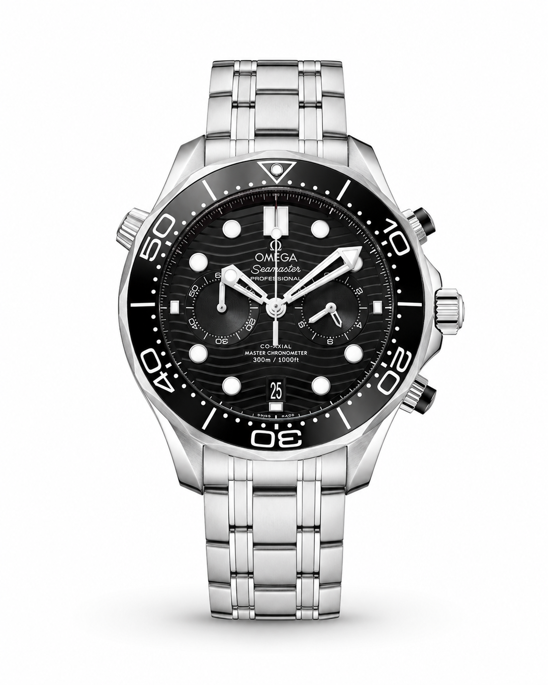 Omega Seamaster Diver Chronograph Black Dial Stainless Steel Automatic Watch – Master Quality