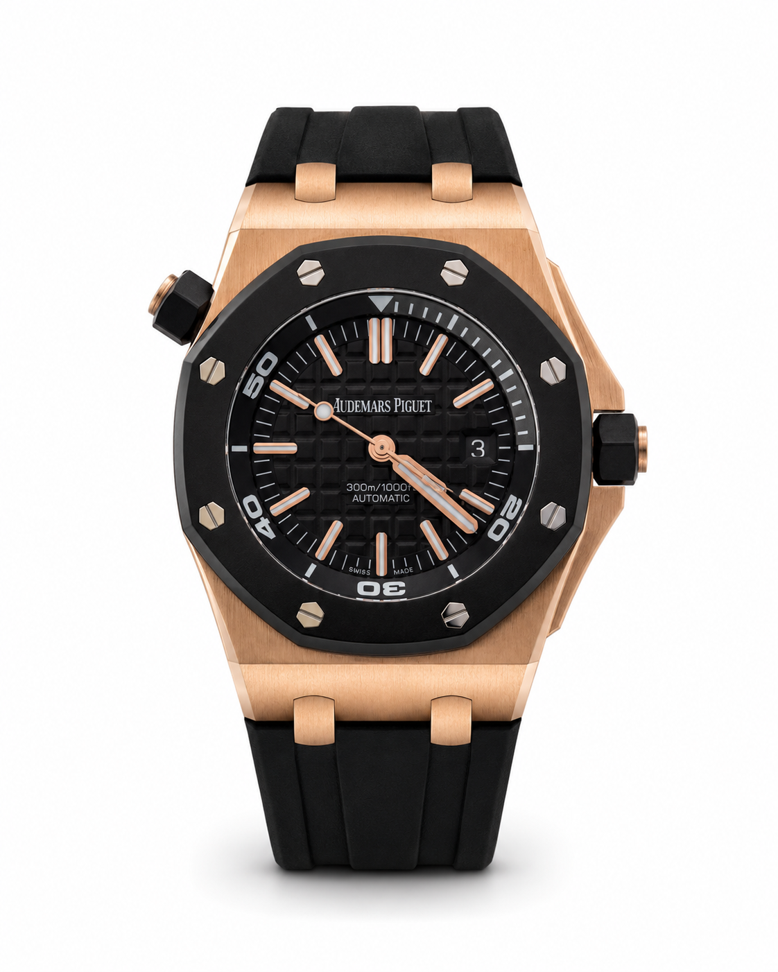 Audemars Piguet Style Rose Gold & Black – Master Quality