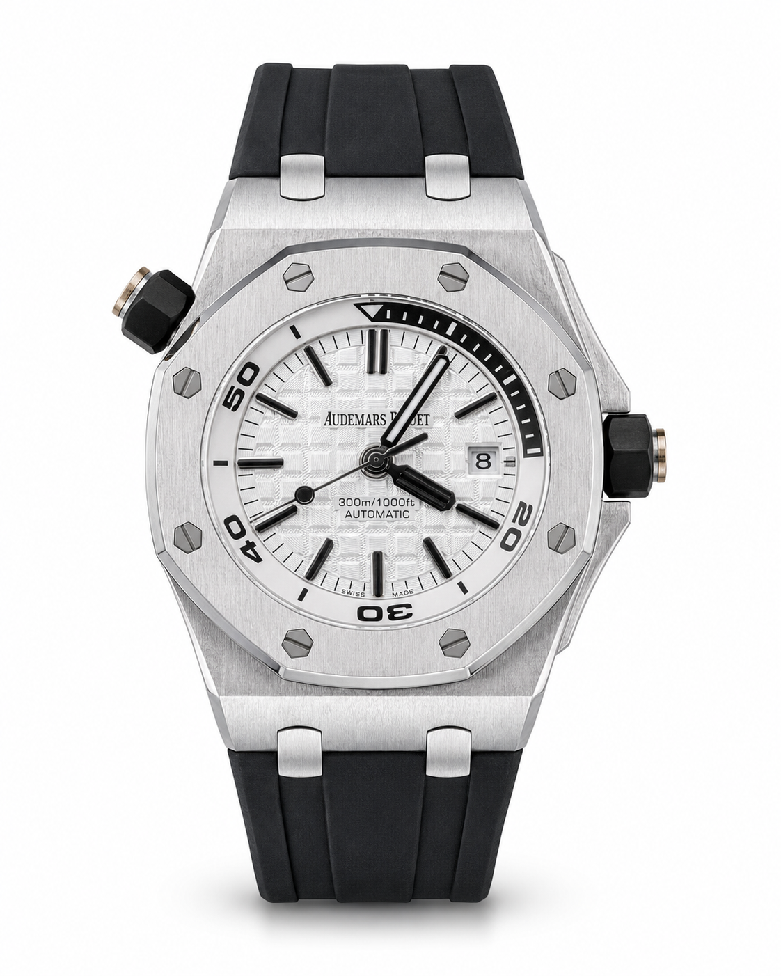 Audemars Piguet Style Silver & Black – Master Quality