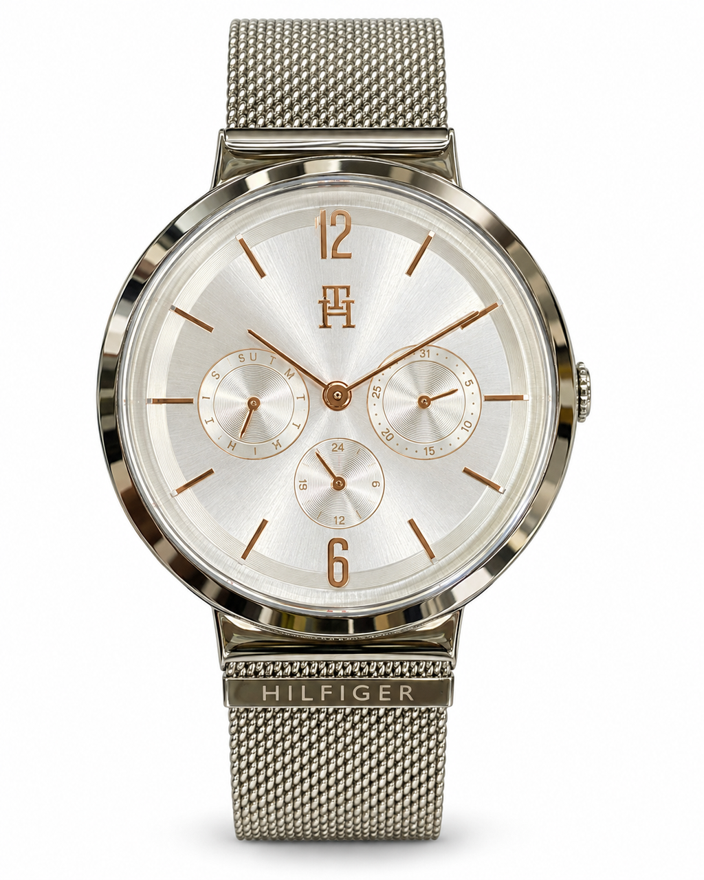 Tommy Hilfiger Women’s Silver-Tone Mesh Bracelet Watch