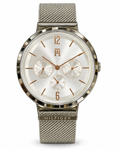 Tommy Hilfiger Women’s Silver-Tone Mesh Bracelet Watch
