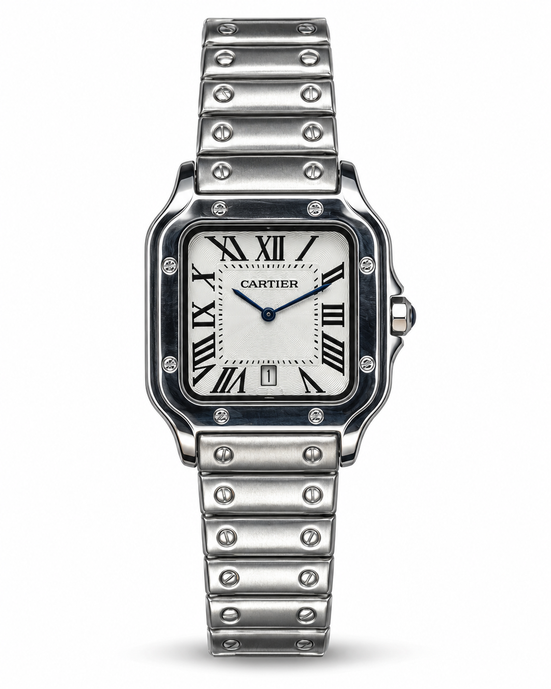 Cartier Santos de Cartier Men’s Watch – Stainless Steel Bracelet & Silver Dial