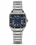 Cartier Santos Men’s Watch – Stainless Steel Bracelet with Blue Dial