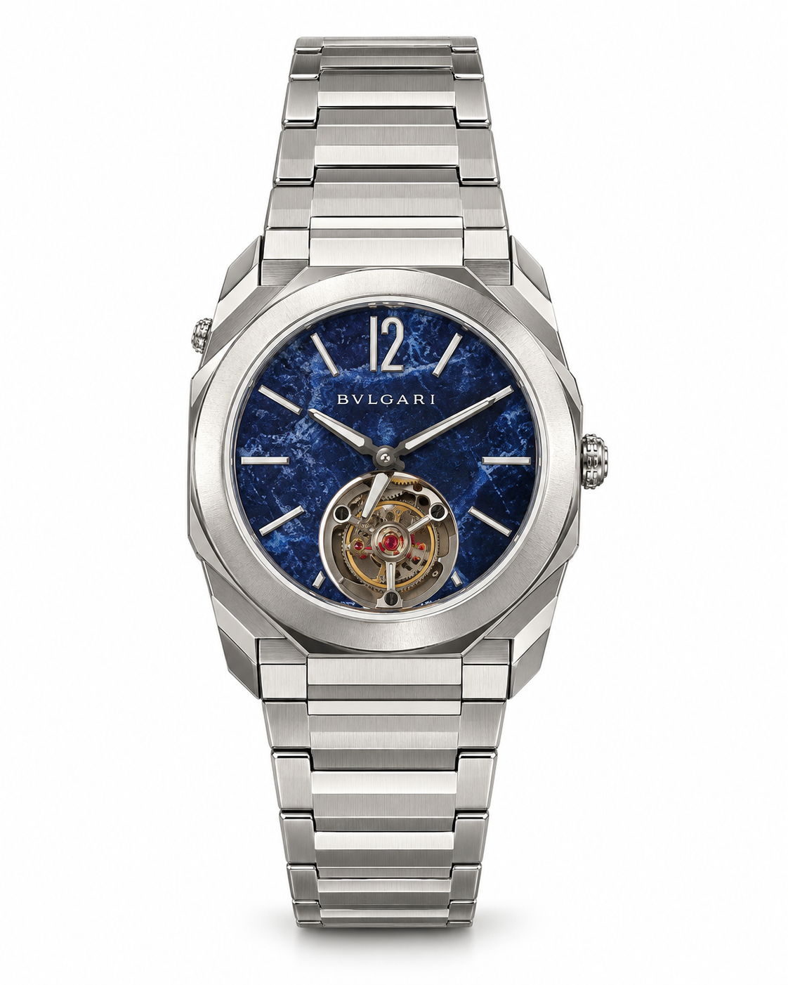 Bvlgari Octo Finissimo Blue Dial Tourbillon Automatic Watch