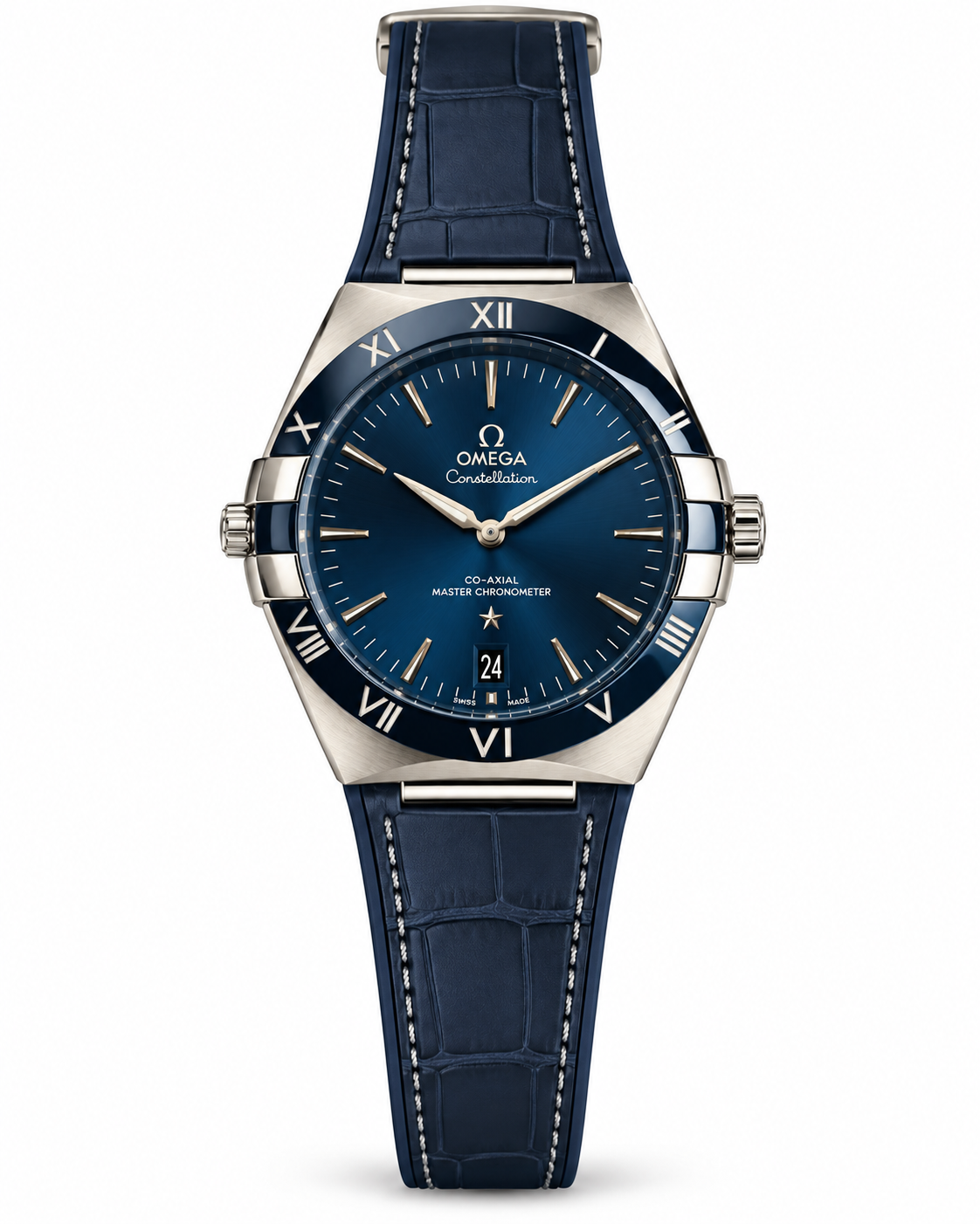Omega Constellation Co-Axial Master Chronometer – Blue Dial & Leather Strap