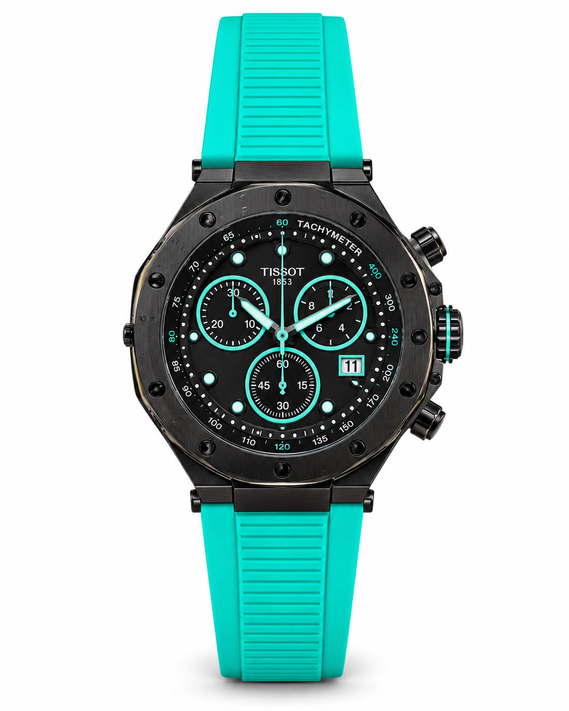 Tissot Chrono XL Black & Turquoise Quartz Watch