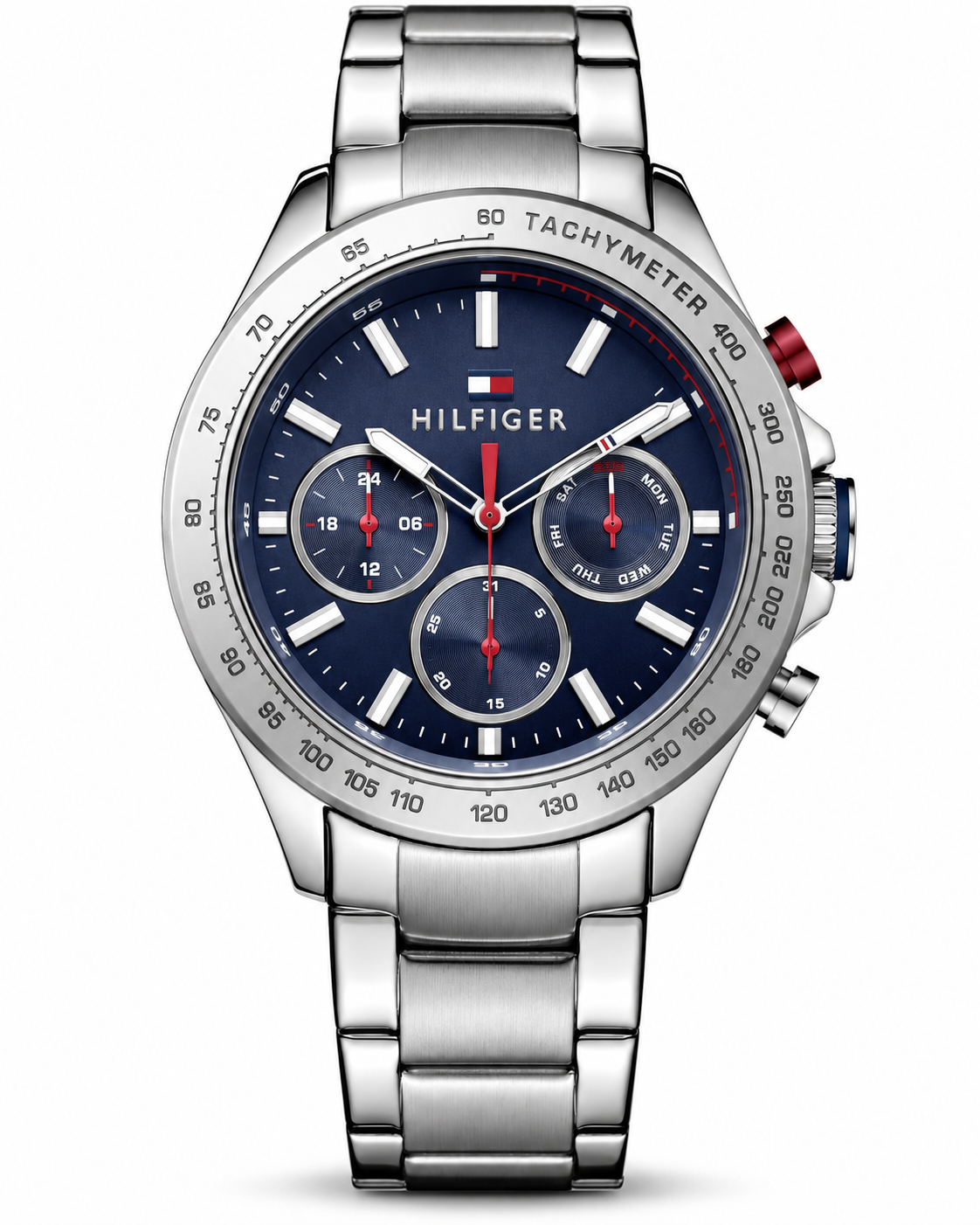 Tommy Hilfiger Men’s Chronograph Stainless Steel Watch – Navy Blue Dial