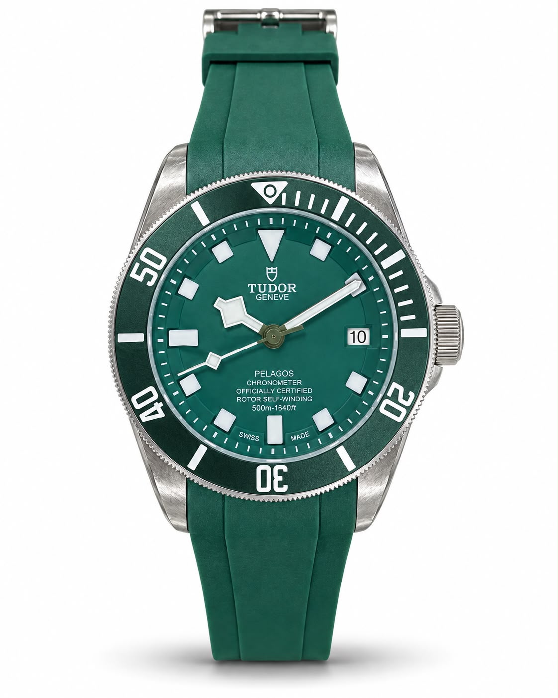 Tudor Pelagos Green Automatic Diving Watch – Green Dial & Rubber Strap