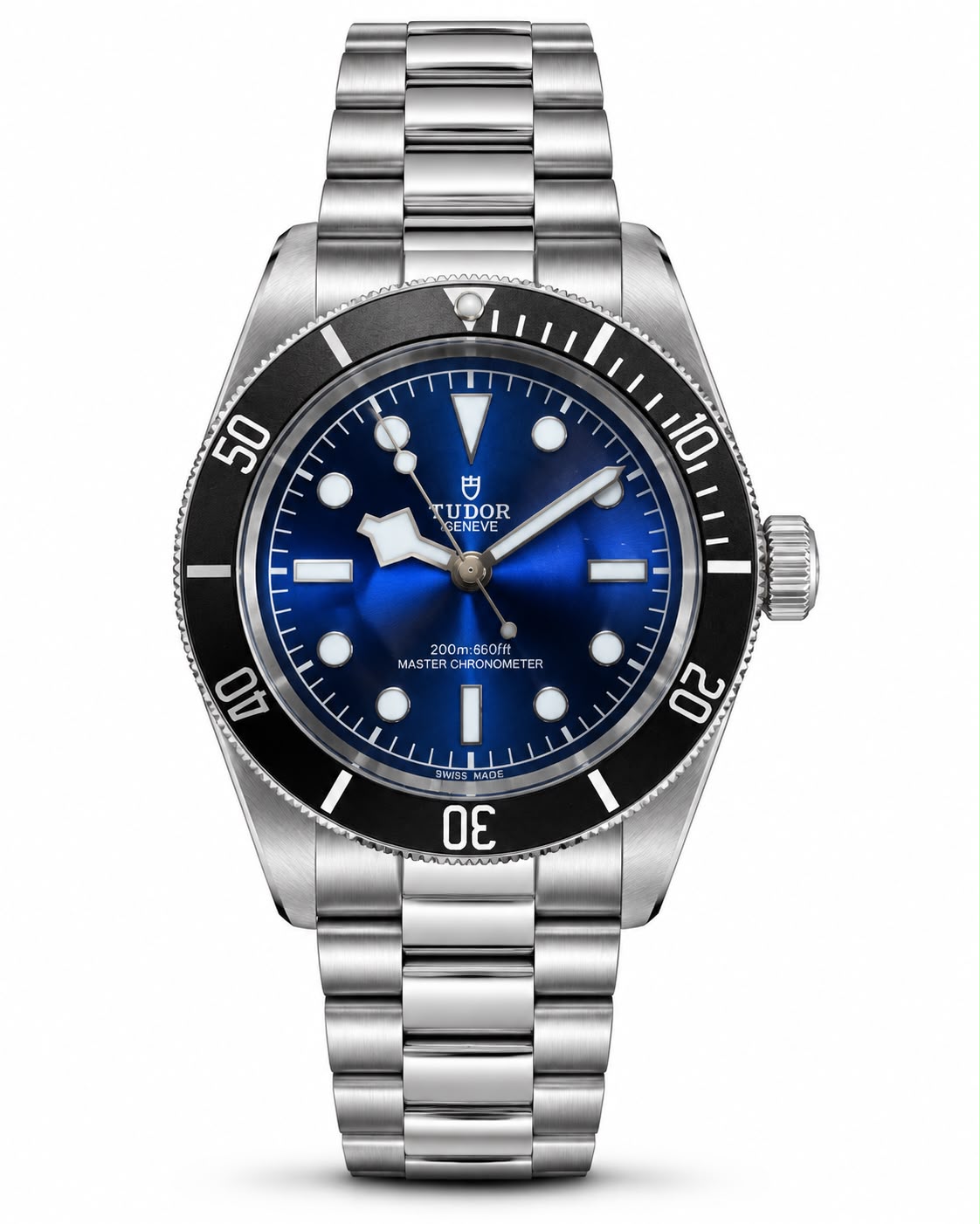 Tudor Geneve Blue Dial Black Bezel Automatic Master Chronometer Men’s Watch